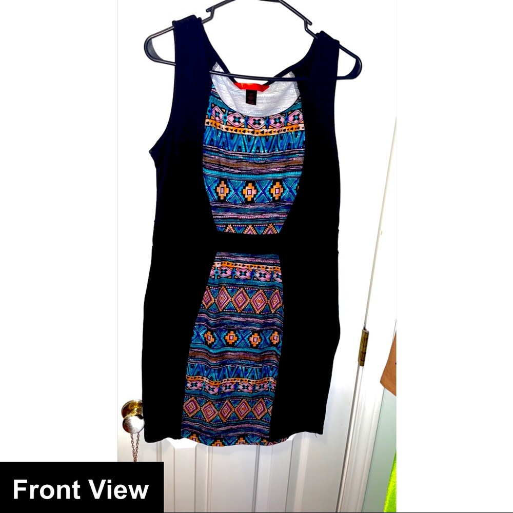 Black Print Dress